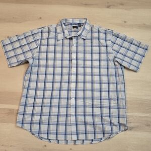 Arrow Men’s Casual Shirt Short Sleeve Plaid Shirt XXL